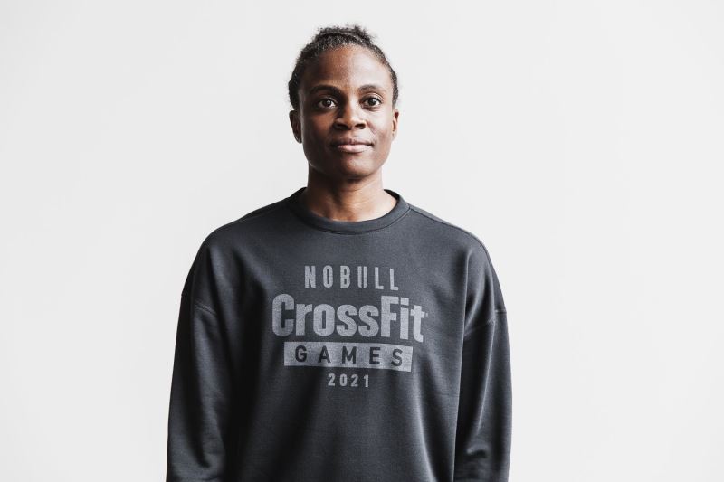 Bluzy Nobull Crossfit Games 2021 Crew Damskie Czarne | 381450-XDB