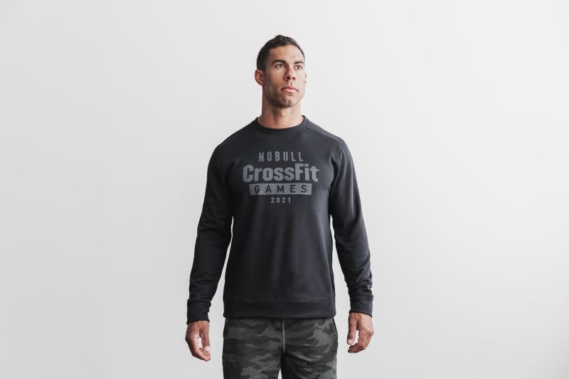 Bluzy Nobull Crossfit Games 2021 Crew Męskie Czarne | 078952-UWH