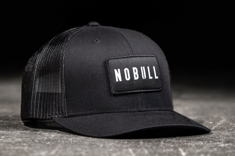 Czapki Nobull Curved-Brim Trucker Męskie Czarne | 382457-GVZ