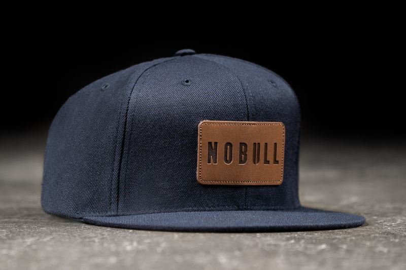 Czapki Nobull Płaskie-Brim Snapback Męskie Granatowe | 409715-ANI