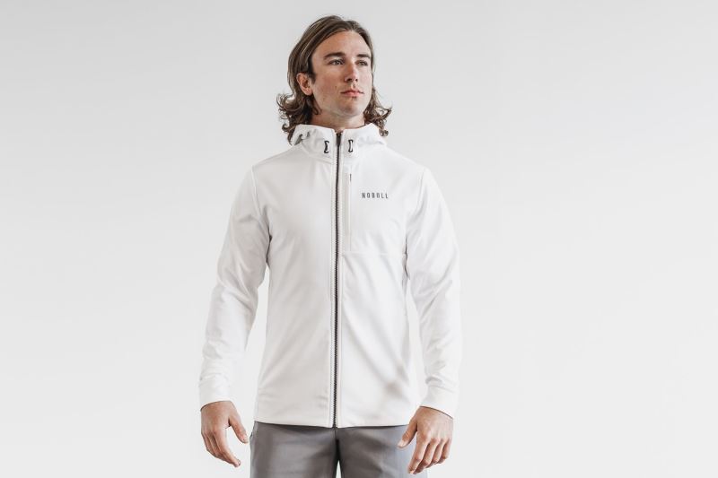 Kurtki Nobull Softshell Męskie Białe | 725896-NBL