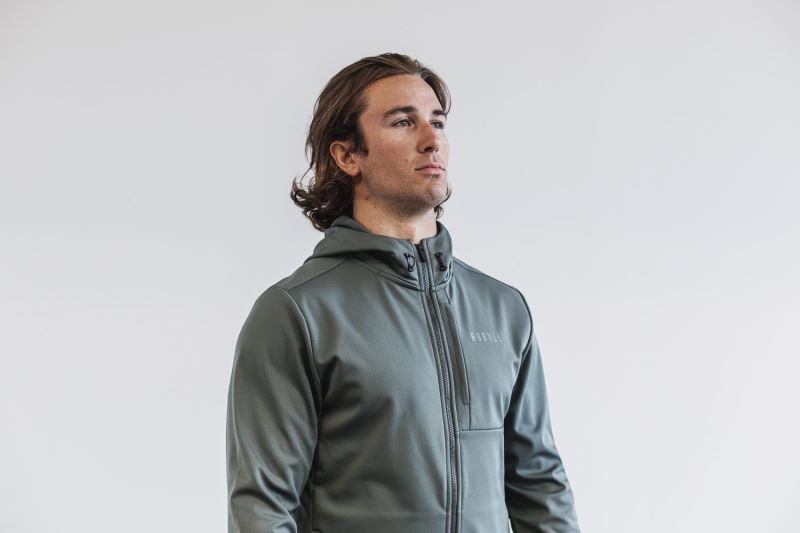 Kurtki Nobull Softshell Męskie Oliwkowe | 031584-RPK