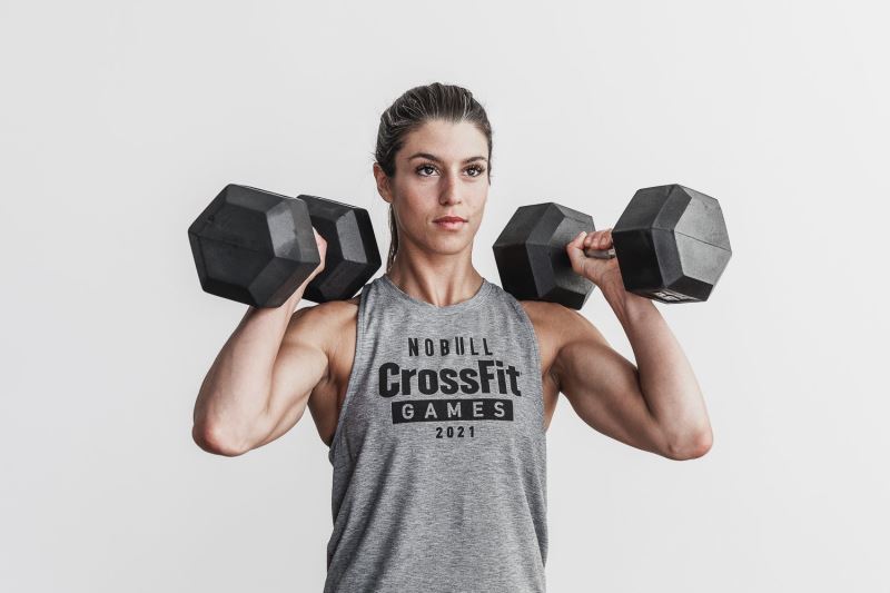 Podkoszulki Nobull Crossfit Games 2021 High-Neck Damskie Szare | 896053-RCG