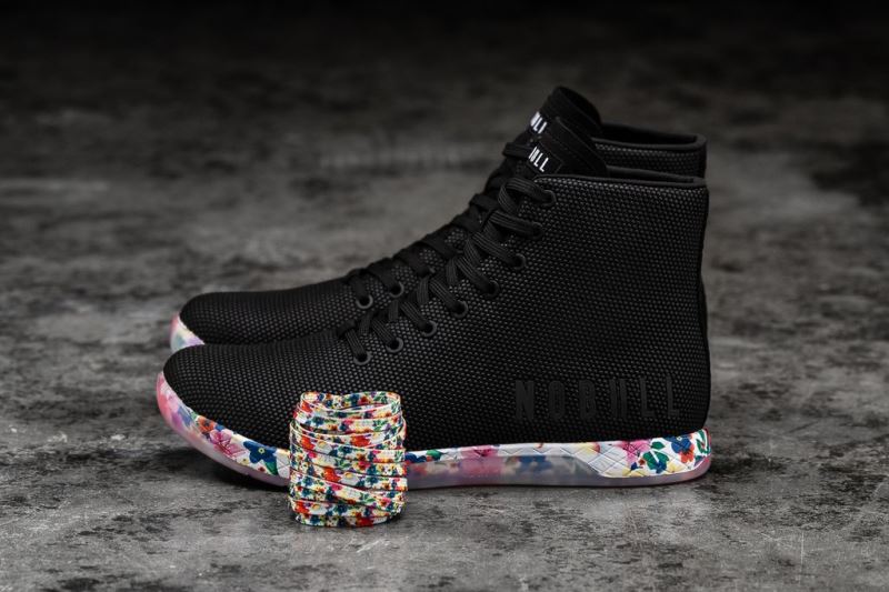 Trampki Nobull High-Top Daisy Damskie Czarne | 059823-HWB