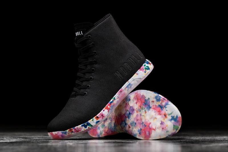 Trampki Nobull High-Top Daisy Męskie Czarne | 806472-JKR