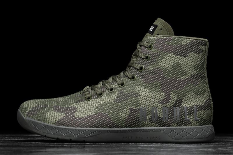 Trampki Nobull High-Top Forest Damskie Camouflage | 937108-TVG