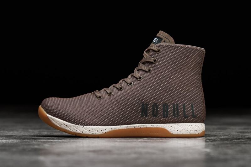 Trampki Nobull High-Top Męskie Brązowe | 893512-YQE