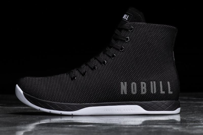 Trampki Nobull High-Top Męskie Czarne Białe | 064725-AFW