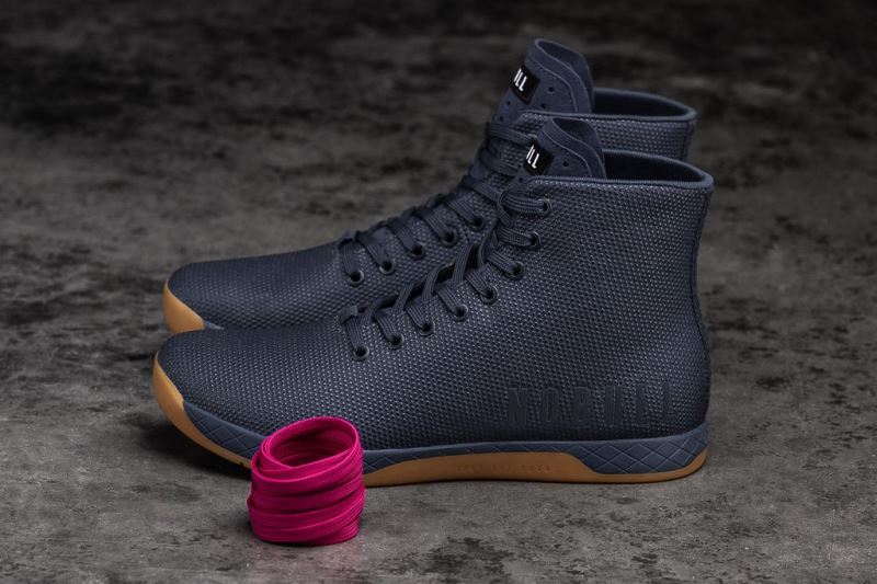 Trampki Nobull High-Top Męskie Granatowe | 614897-HGQ