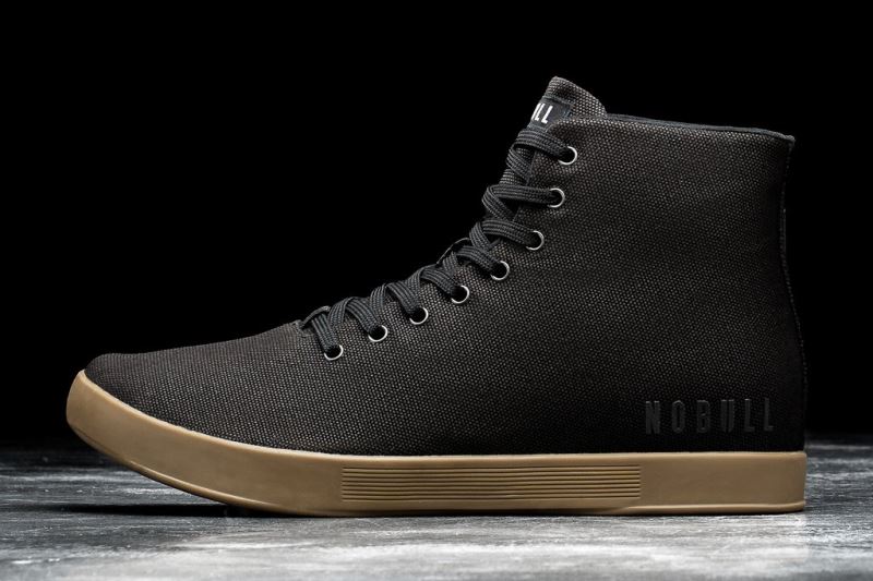 Trampki Nobull High-Top Płócienne Męskie Czarne | 013527-HLT