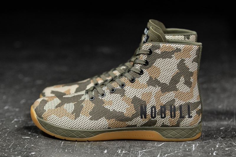 Trampki Nobull High-Top Woodland Męskie Camouflage | 932468-BKJ